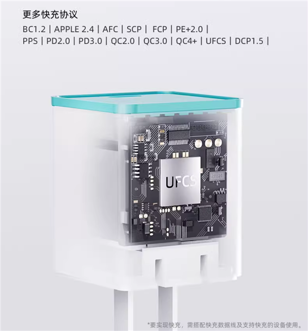UFCS融合快充认证：QCY 45W迷你氮化镓充电器34.9元大促