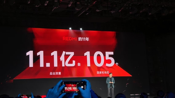 REDMI手机11年总出货量突破11.1亿台 王腾：REDMI敢红不怕黑