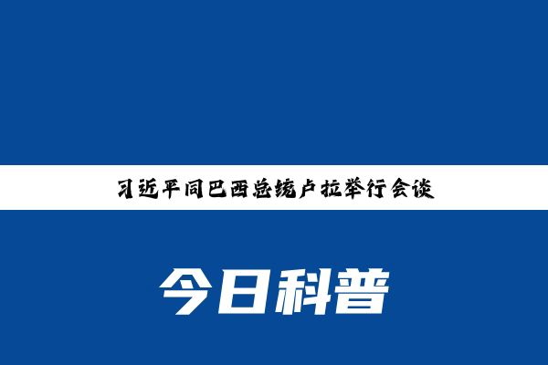 【新闻推荐】习近平同巴西总统卢拉举行会谈