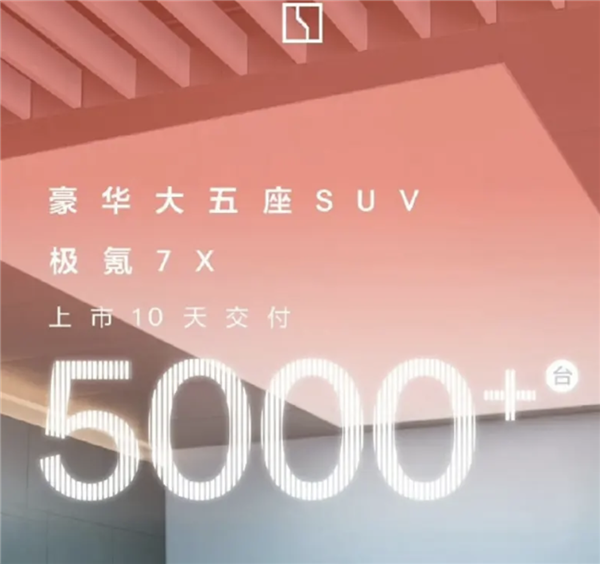 定位豪华大五座SUV！极氪7X上市10天交付超5000台